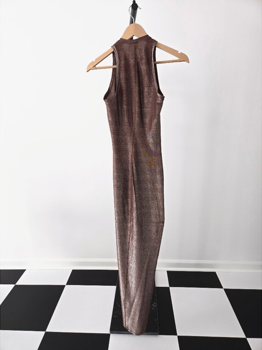SKIMS Cocoa Shimmer Tank Dress in Size S - Picture 4 of 7
